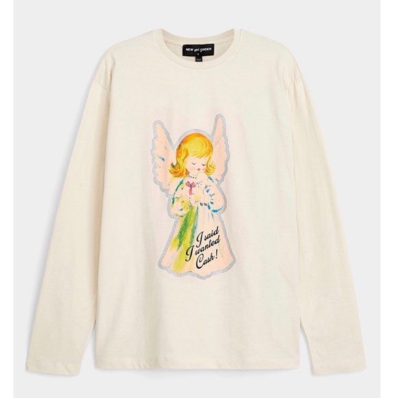 New Girl Order oversized funny Christmas long sleeve tee made in UK NWT - Picture 1 of 8